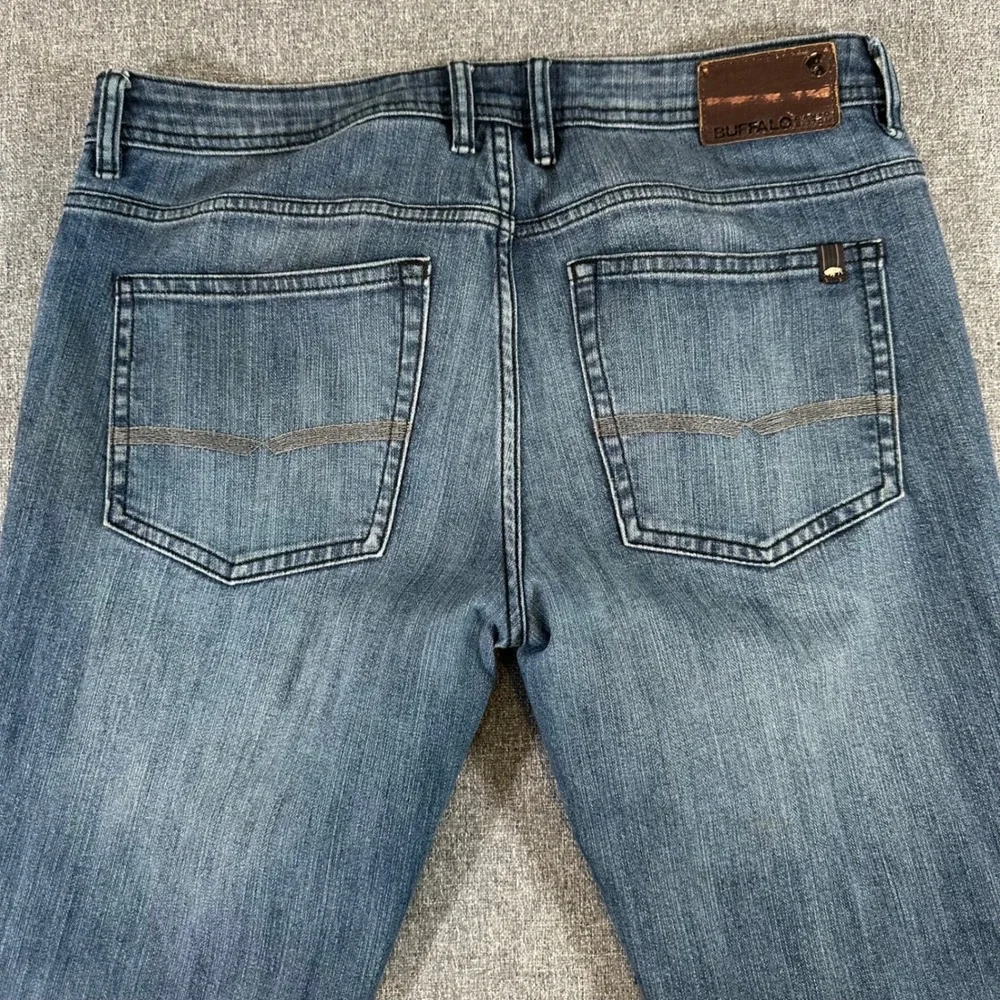 Buffalo David Bitton Jack-X Slim Straight Stretch Blue Jeans Mens 32x32 Denim - Picture 6 of 10